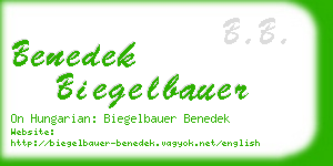 benedek biegelbauer business card